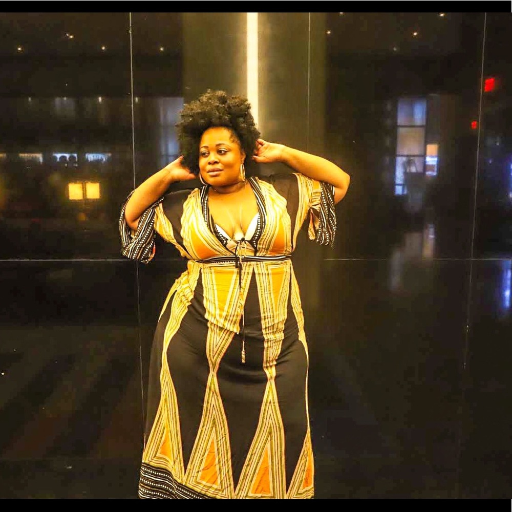 Shein tribal print maxi